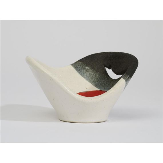 Coupe Vide-poche En Céramique émaillée - Décor Scarifié D'un Chat Signé - Parfait état