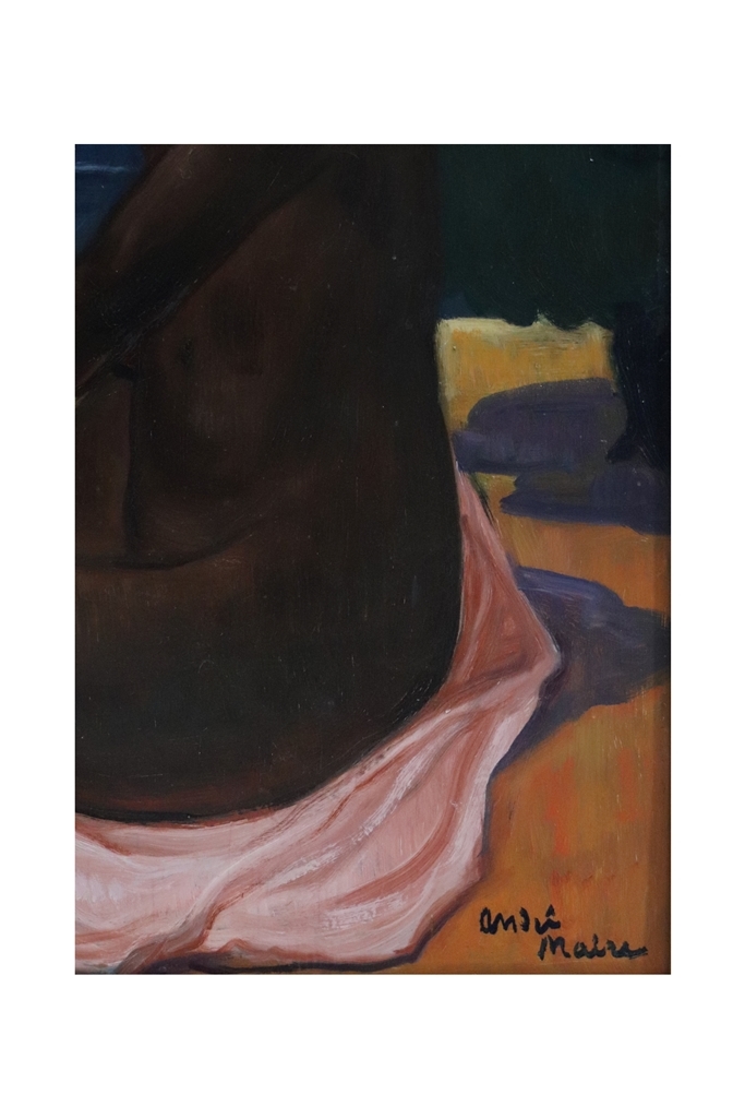 Artwork by André Maire, Femmes assises en bord de mer, Made of oil on panel