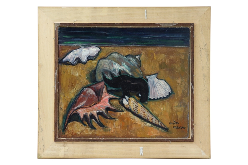 Artwork by André Maire, Femmes assises en bord de mer, Made of oil on panel