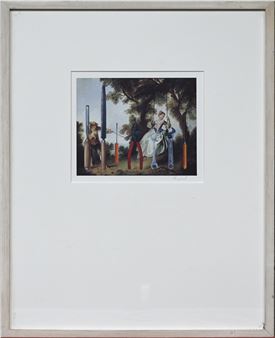 Introduction aux choses d’amour, à l’usage des apprentis”. Een collage. Gemonogrammeerd en gesigneerd. Met certificering op de achterkant - Thierry Renard