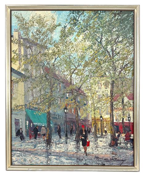 Francois DuBois French Scene Oil On Canvas by François DuBois
