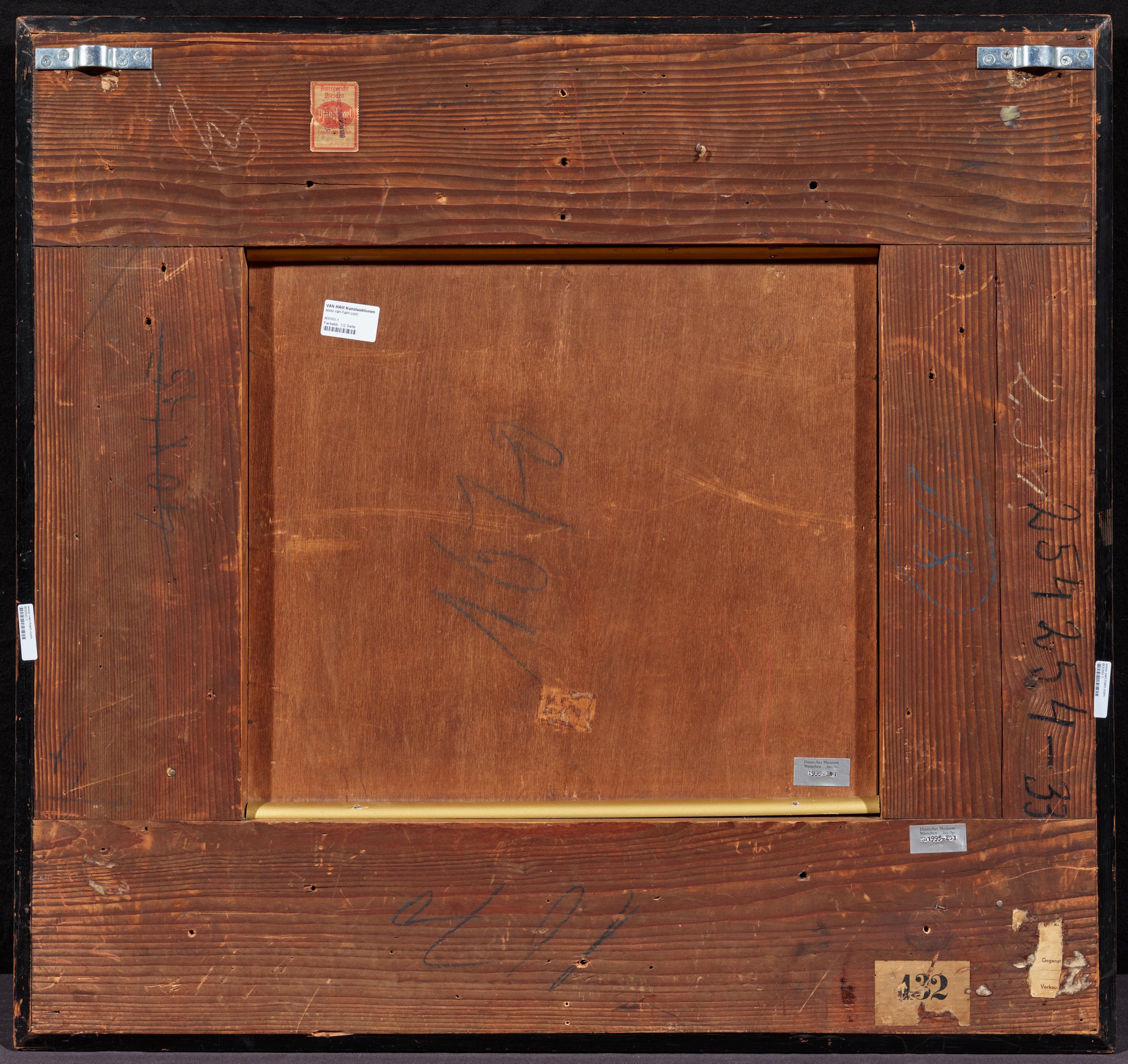 Artwork by Hans Thoma, Meereserwecken, Made of Oil on metal plate