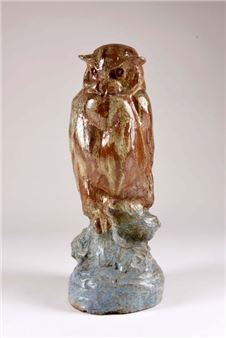 Grand hibou, pouvant former pied de lampe - Guérin