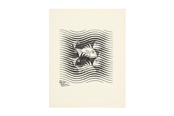 Maurits Cornelis Escher | Fish (1963) | MutualArt