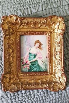 The green fairy with roses - Berthe Pascault