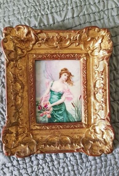 The green fairy with roses - Berthe Pascault