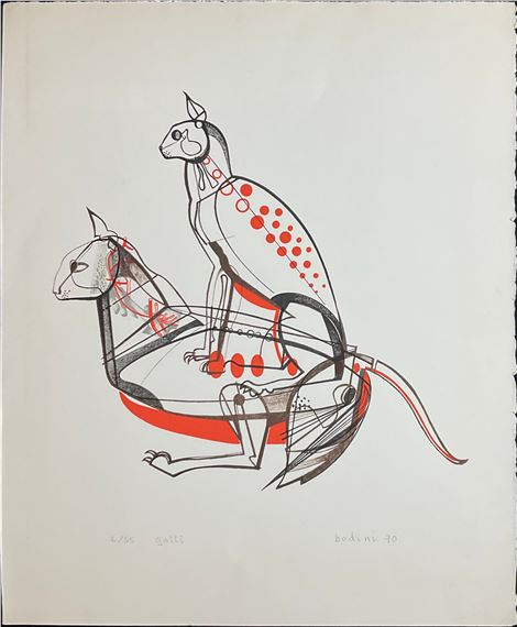 Floriano Bodini | Lotto composto da tre litografie a colori di soggetti ...