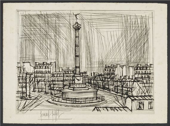 Bernard Buffet | Le Havre, Le Bassin du Commerce (#0714 (1972