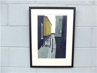 A framed and  - 'Neptune Alley, Aldeburgh - Graham Spice