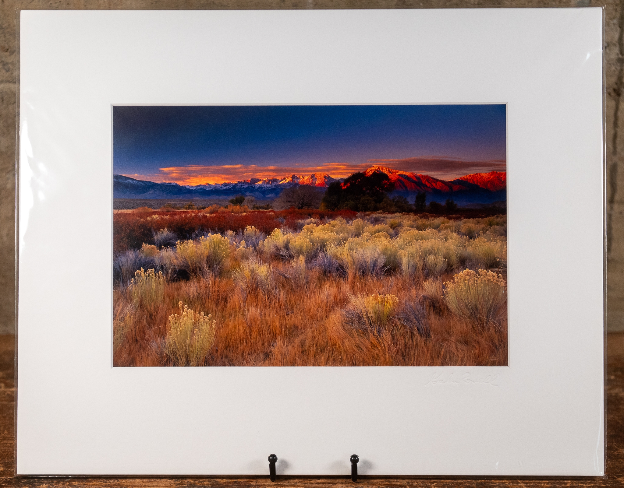 Artwork by Galen Rowell, “Fall Sunrise on the High Sierra Over Owens Valley”, Made of original photographic print