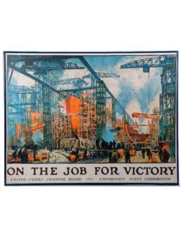 On the Job for Victory United States Shipping Board. - Jonas Lie