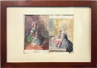 Madre e figlia, due studi per figure femminili - Lorenzo Toncini