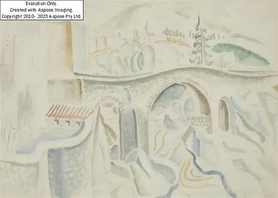 British 1878–1955 -  The Bridge St. Amelie Des Bains - Catherine Giles