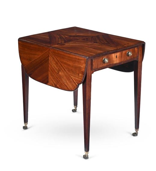 Y A GEORGE III GONCALO ALVES AND MAHOGANY PEMBROKE TABLE - Henry Hill Of Marlborough