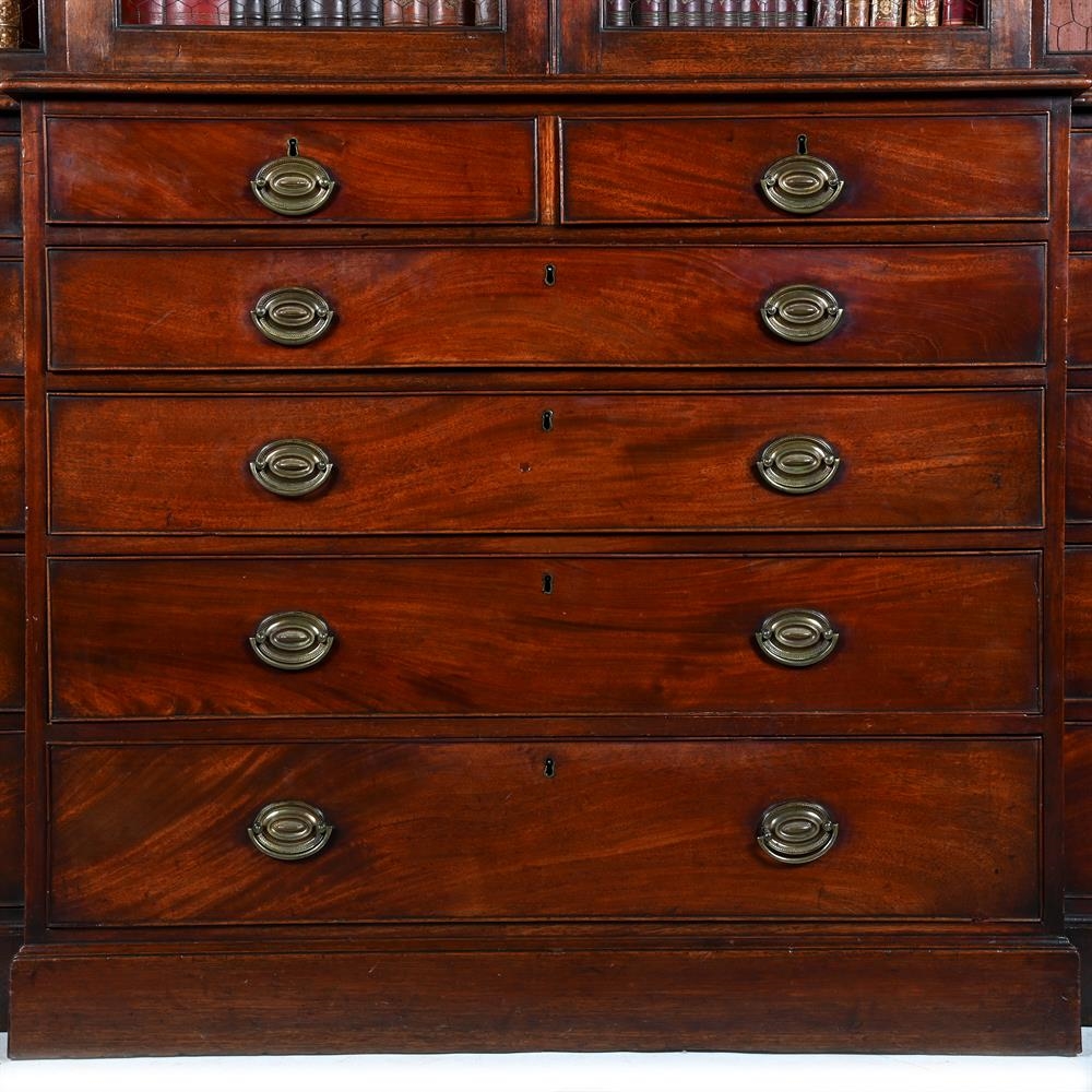 George Hepplewhite | A GEORGE III MAHOGANY BREAKFRONT LIBRARY BOOKCASE ...
