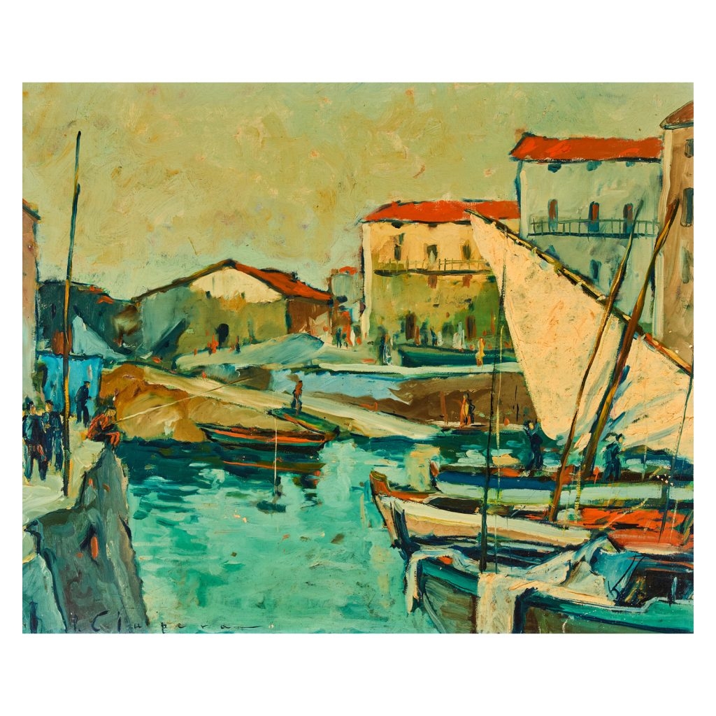 Artwork by Pere Clapera Argelaguer, Paisaje costero, Made of oil on canvas