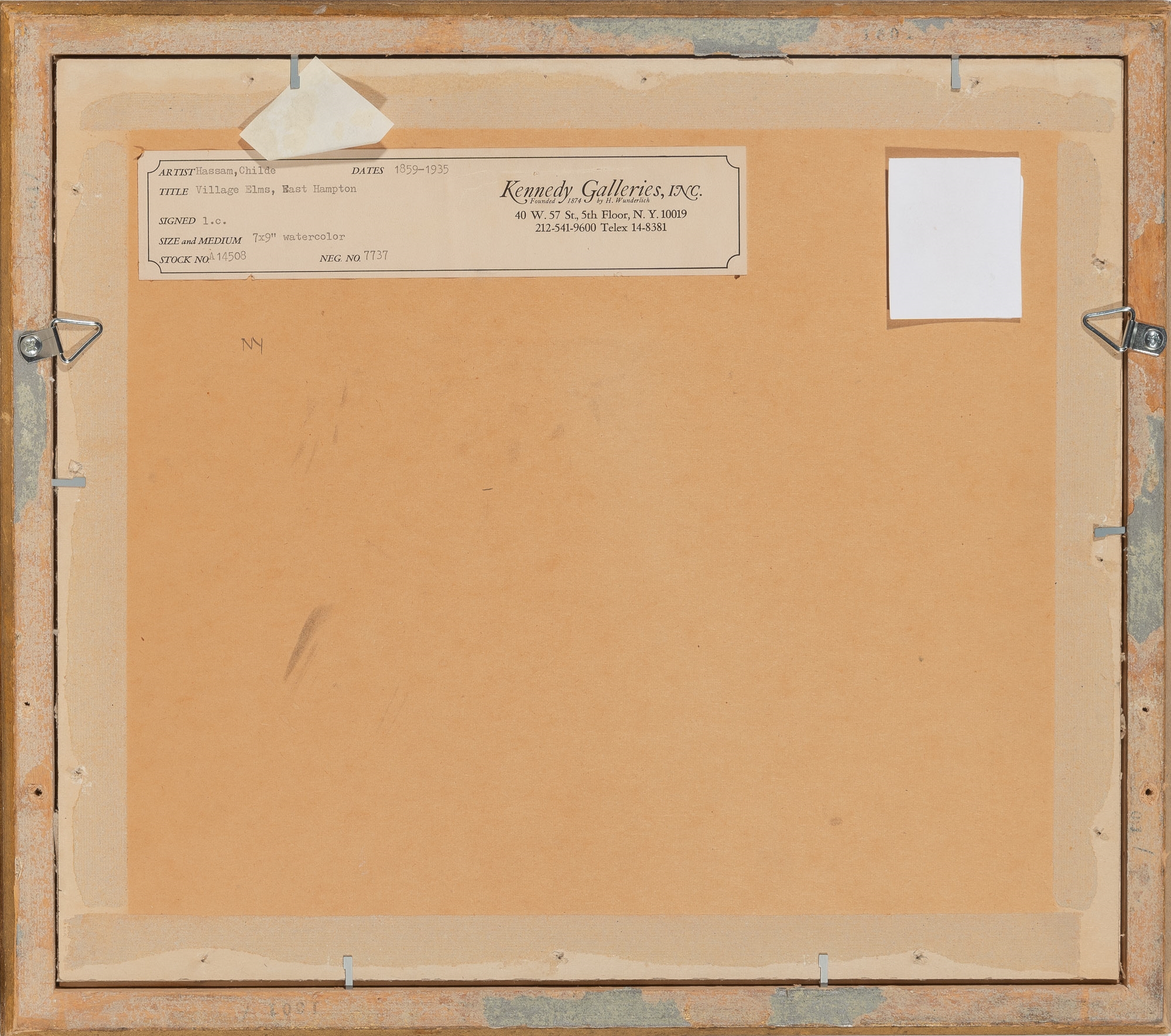 Artwork by Childe Hassam, Study for "Village Elms, Easthampton", Made of Watercolor, gouache, and ink on paper