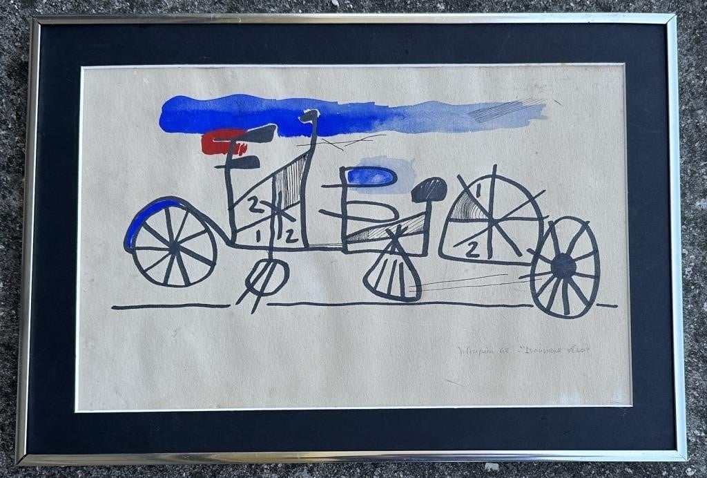 Artwork by Jacques Cinquin, 4 JACQUES CINQUIN ARTWORKS, Made of Ink and Oil on Paper