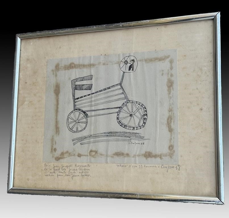 Artwork by Jacques Cinquin, 4 JACQUES CINQUIN ARTWORKS, Made of Ink and Oil on Paper