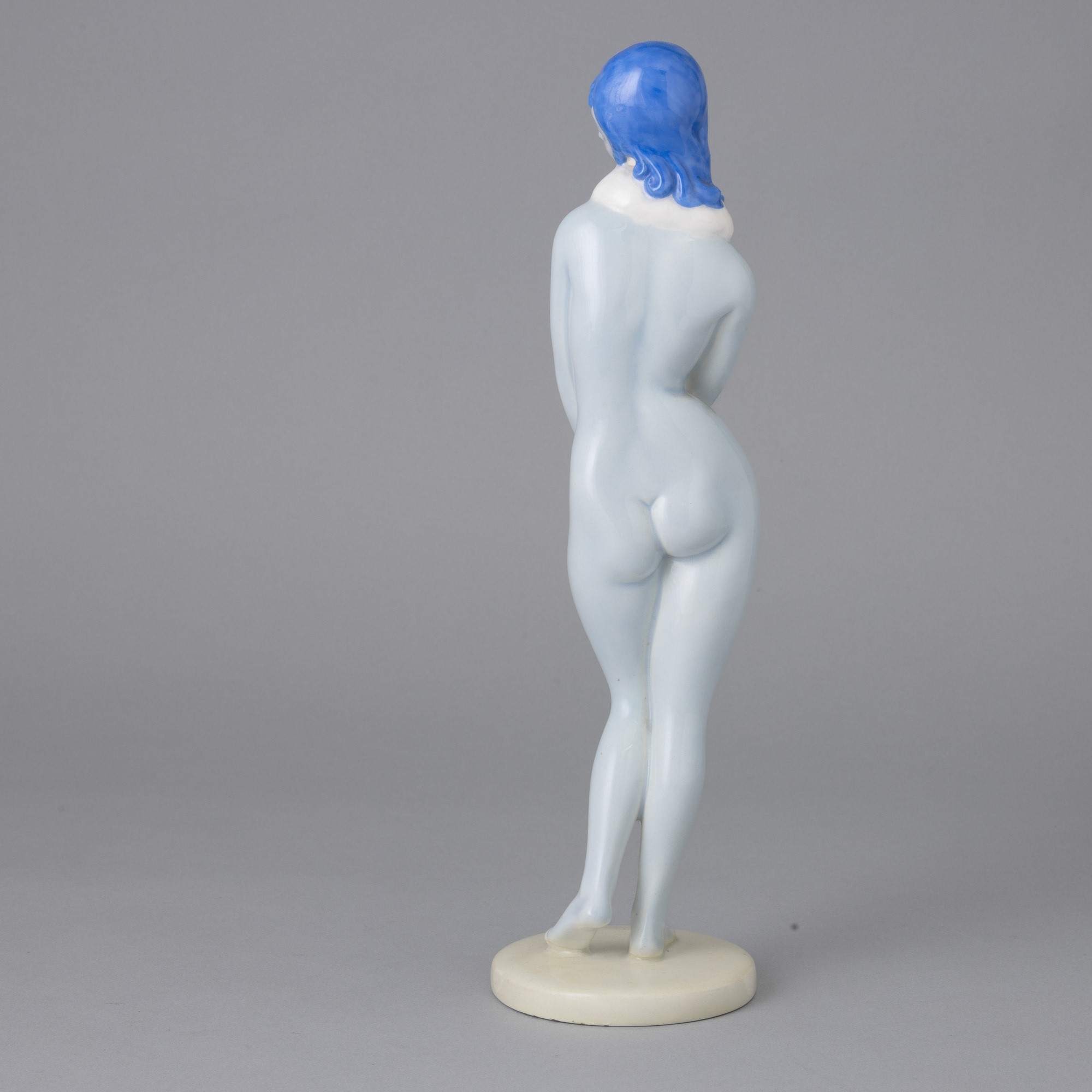 Artwork by Mario Sturani, Lenci, Torino 1930 Nudino con pelliccia