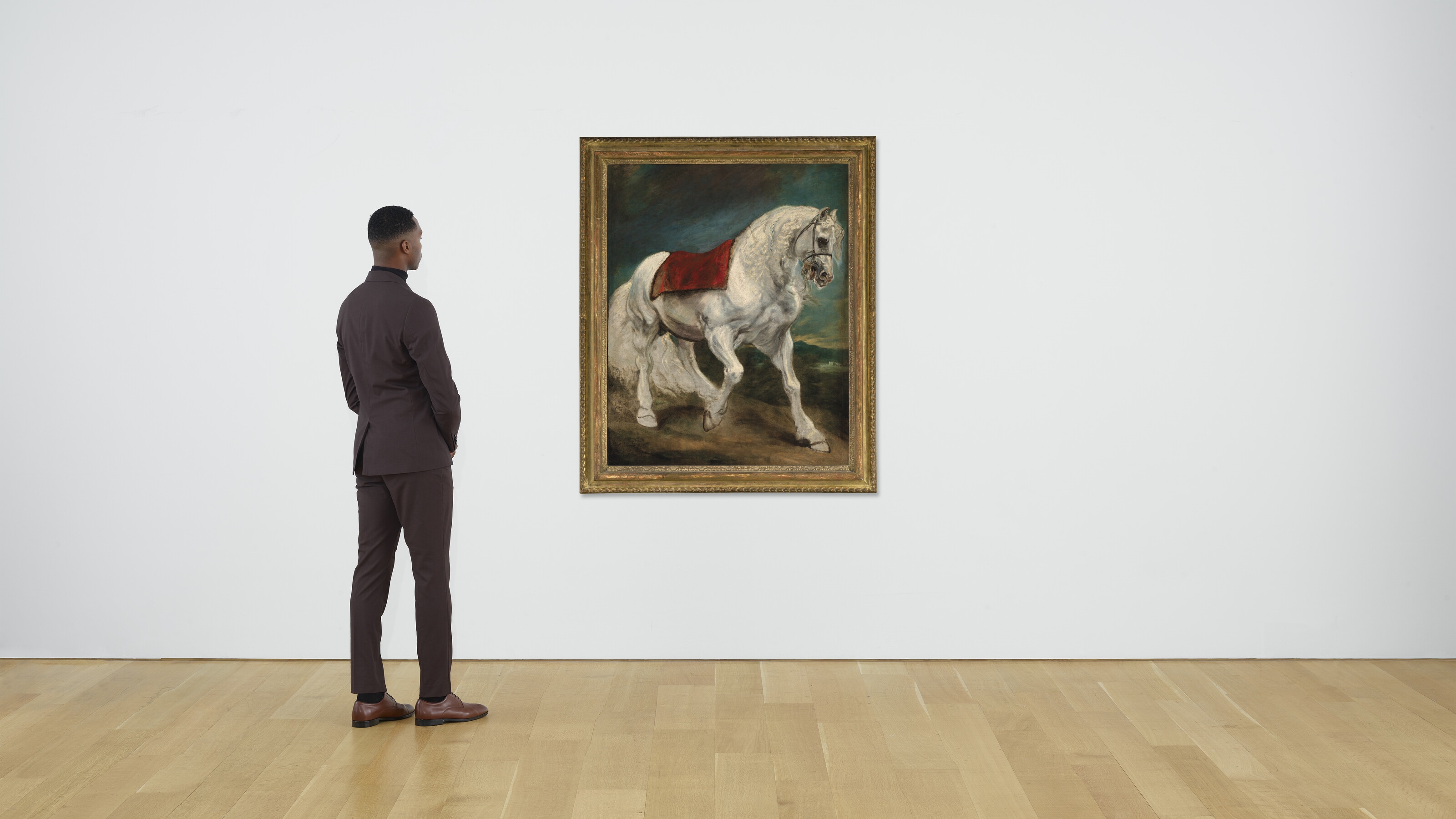 Artwork by Anthony van Dyck, An Andalusian horse (recto); A wooded landscape – a sketch (verso, Made of oil on canvas