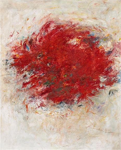 Untitled (Red palimpsest by Winfred Gaul, 1958