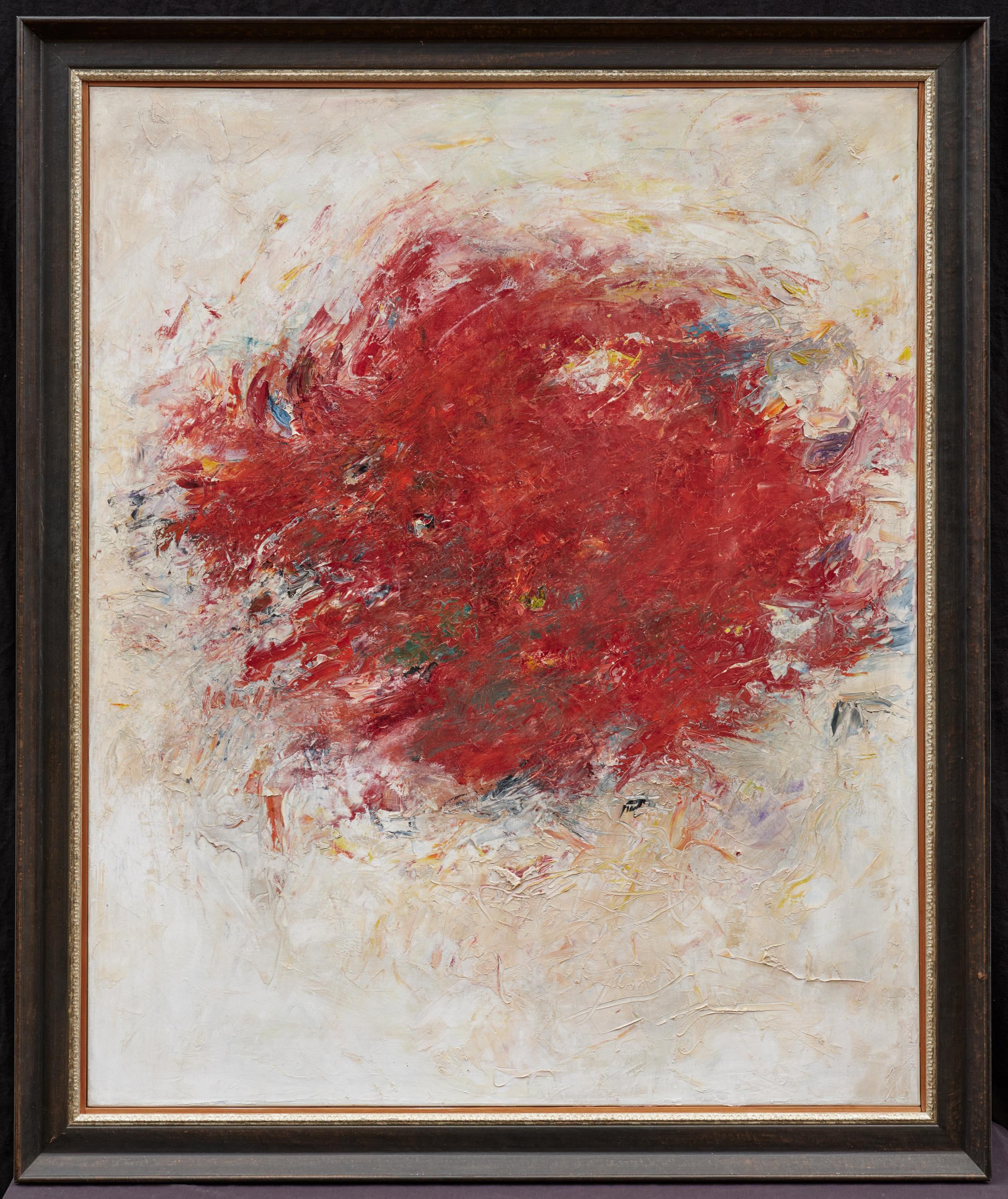 Artwork by Winfred Gaul, Untitled (Red palimpsest, Made of Oil on canvas