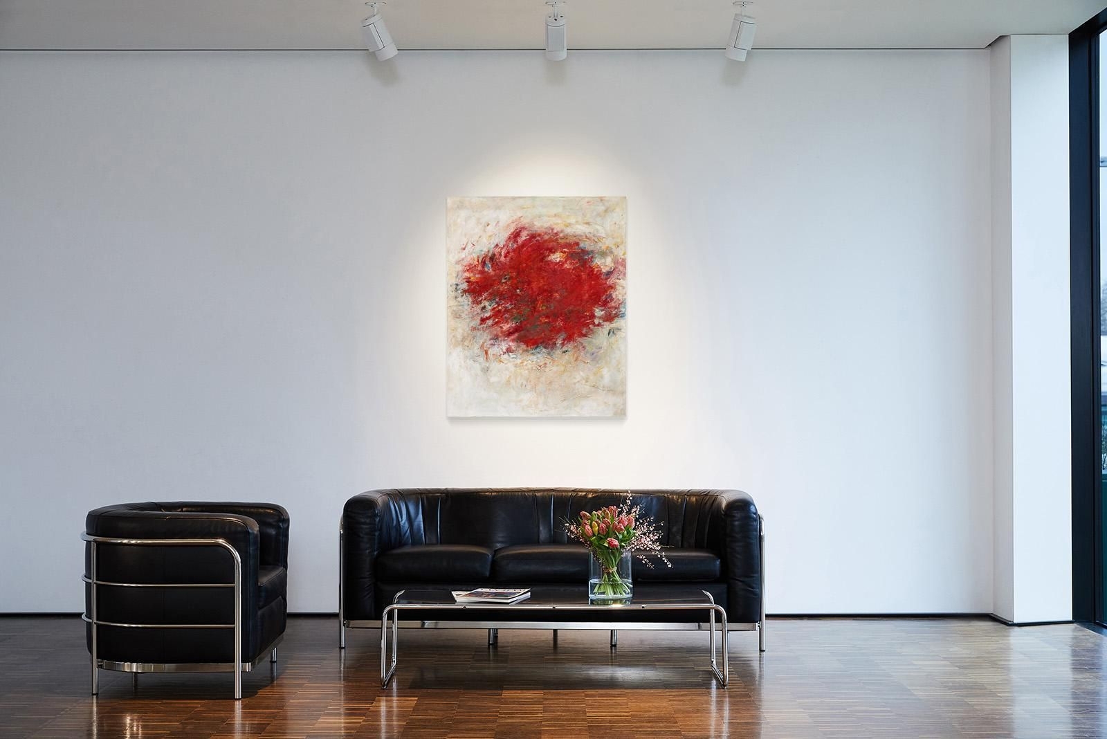 Artwork by Winfred Gaul, Untitled (Red palimpsest, Made of Oil on canvas