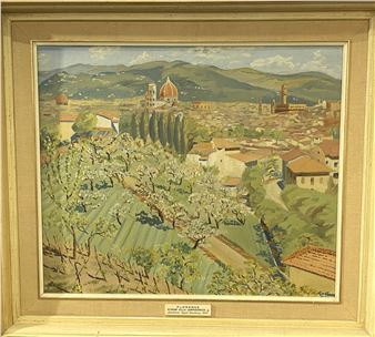 Florence from Villa Campodonico exhibited Royal Academy 1947 - Godfrey Gilbert
