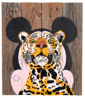 Cheetah head and Mickey Stencil - Mosko