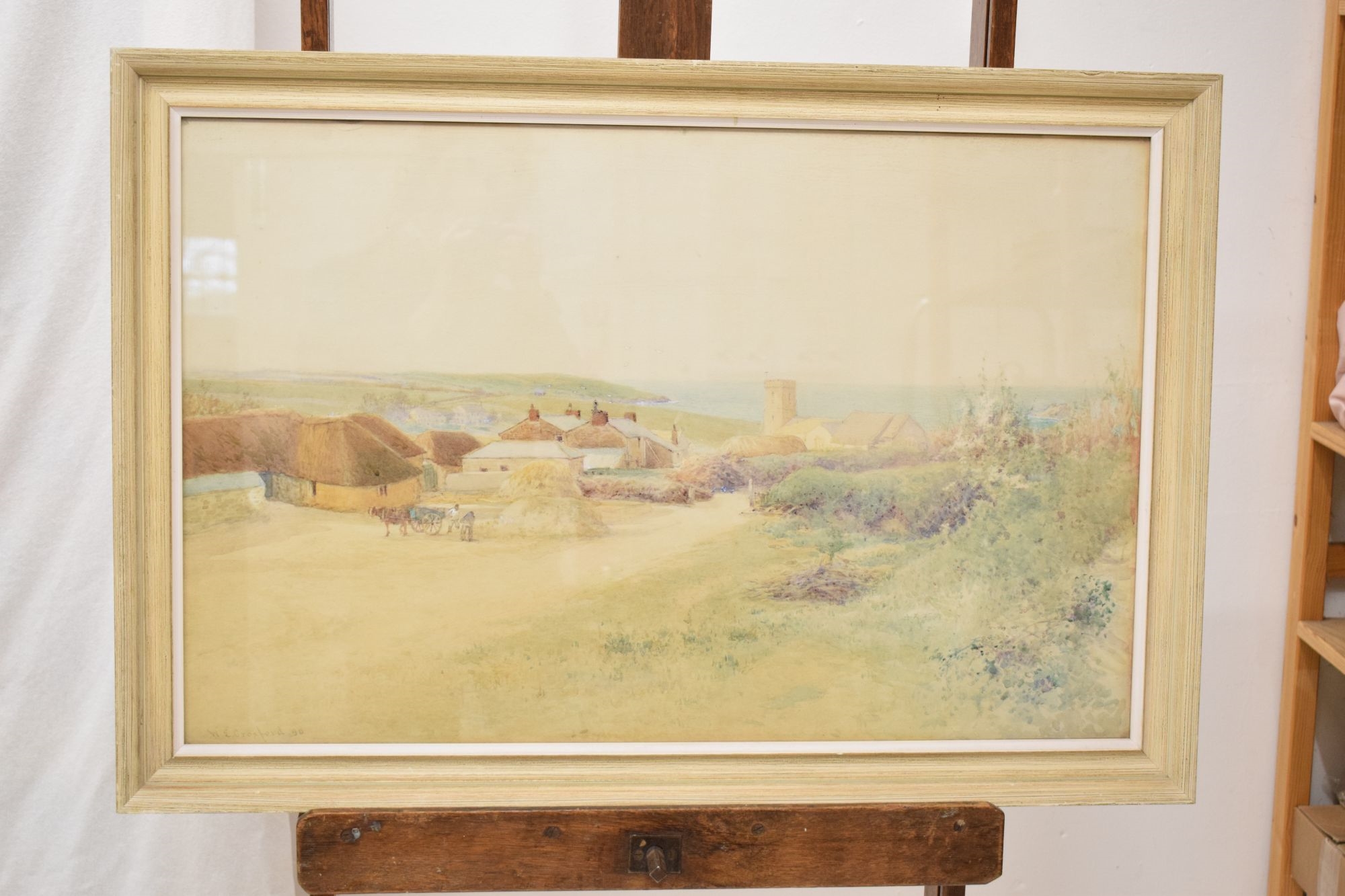 Artwork by William Edwards Croxford, Coastal scene, Made of Watercolour