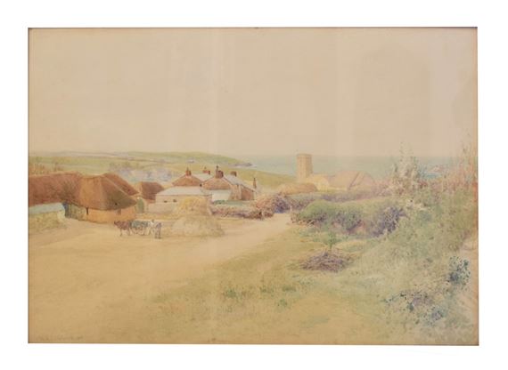 Coastal scene by William Edwards Croxford, 1896