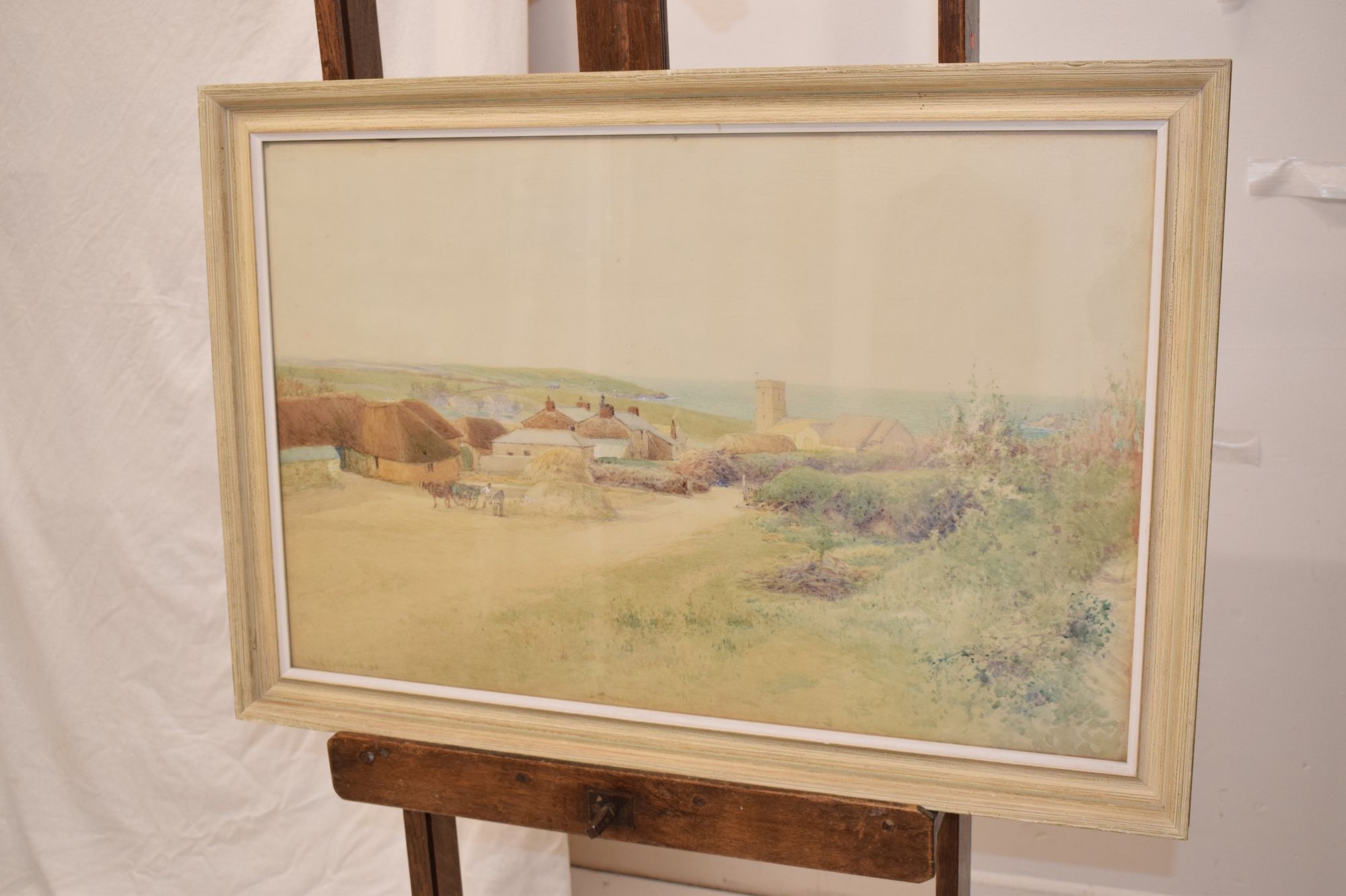 Artwork by William Edwards Croxford, Coastal scene, Made of Watercolour