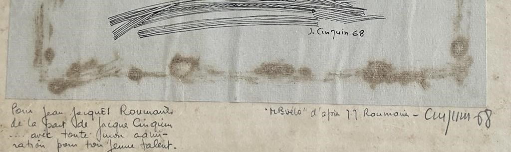 Artwork by Jacques Cinquin, 4 JACQUES CINQUIN ARTWORKS, Made of Ink and Oil on Paper