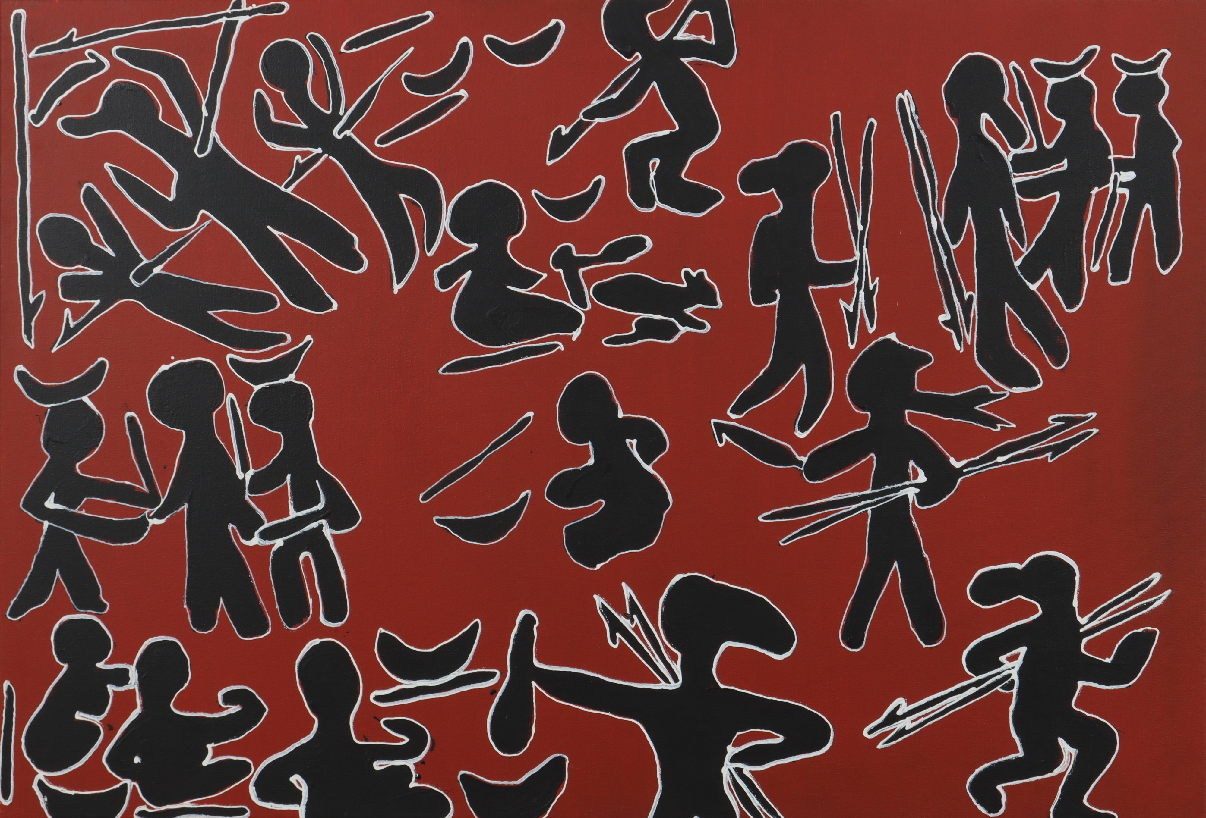 Artwork by Cliff Reid, Story of Kiirr-Kiirr Man, Made of Acrylic on canvas