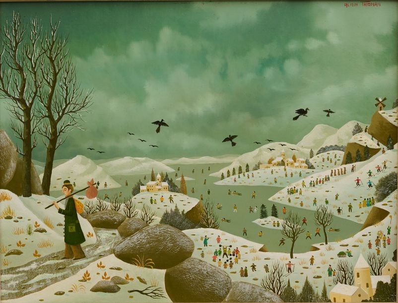 Alain Thomas | The sparrow in the snow | MutualArt
