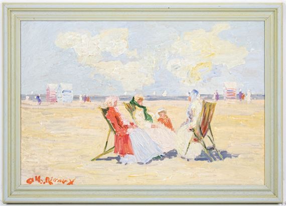 Albert Rigaux | Conversation sur la plage | MutualArt