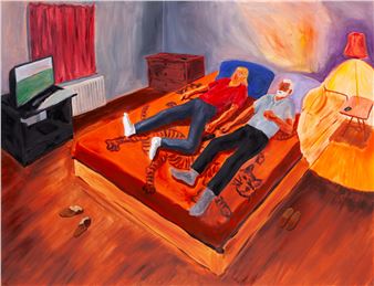 Lying on the bed with my dad - Patryk Różycki