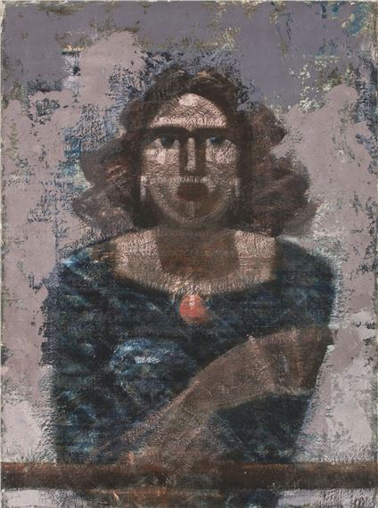 ”Bildnis Elli Bondi” (”Mädchenbildnis”). by Hermann Glöckner, 1934/1937