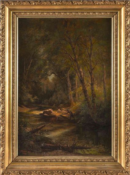 Edward Hill | Sunlit stream (1882) | MutualArt