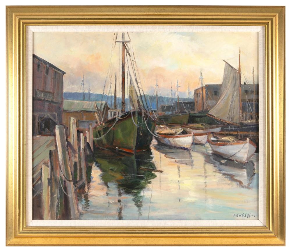 Artwork by Dale Ratcliff, Eventide", Gloucester Harbor, Made of Oil on canvas