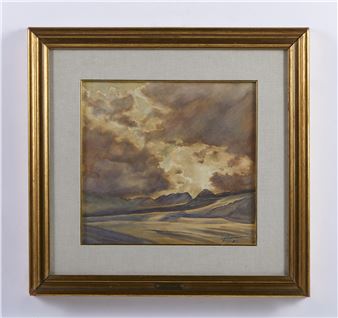 Mountain landscape - Fausto Borrani