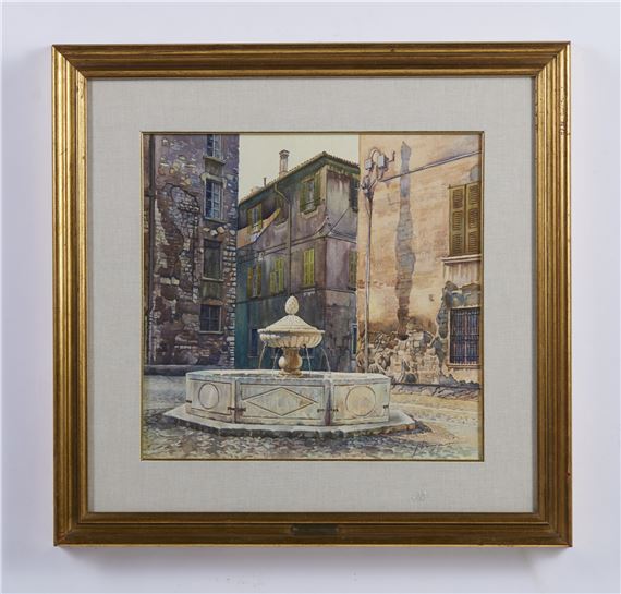 Piazza Tebaldo by Fausto Borrani