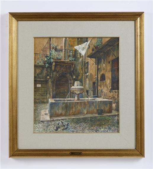 Fontana cur de' pulì, Brescia by Fausto Borrani, dated 1976