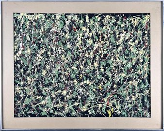 Drip  in yellows, greens and reds - Etienne Roudenko