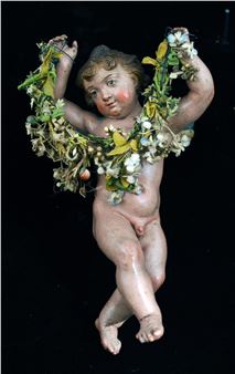 Puttino attrib. C. Celebrano in terracotta policroma - Camillo Celebrano