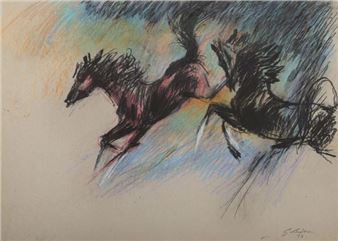 Corsa di cavalli - Giuseppe Cadoni