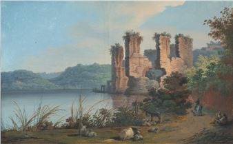 Il Templio di Apollo sul lago di Averno - Pietro Fabris