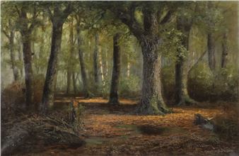 Forest Interior Near Mt. Morris New York - Frank Eastman Jones