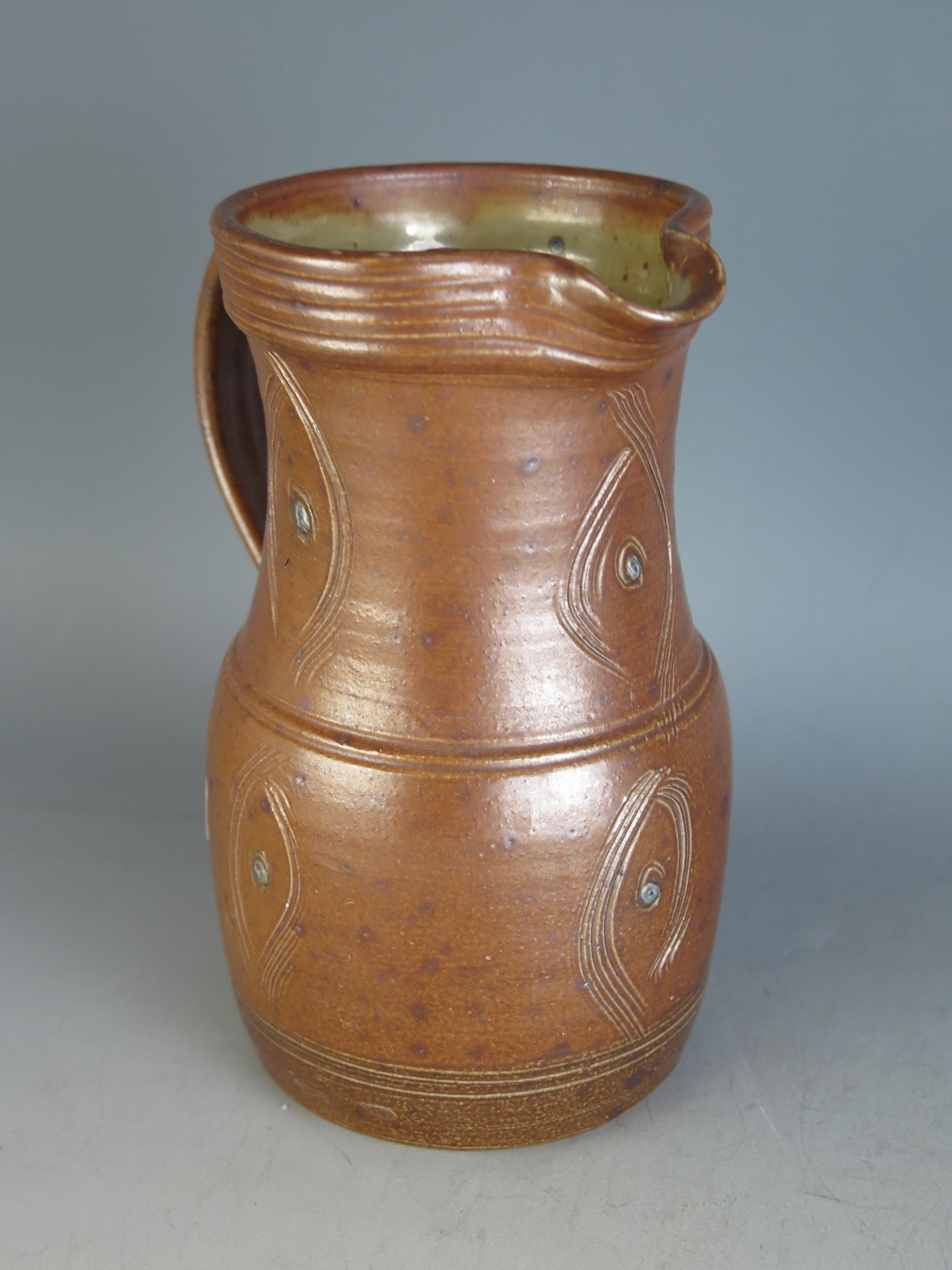 Ray Finch | A Ray Finch Pottery Jug with incised decoration | MutualArt